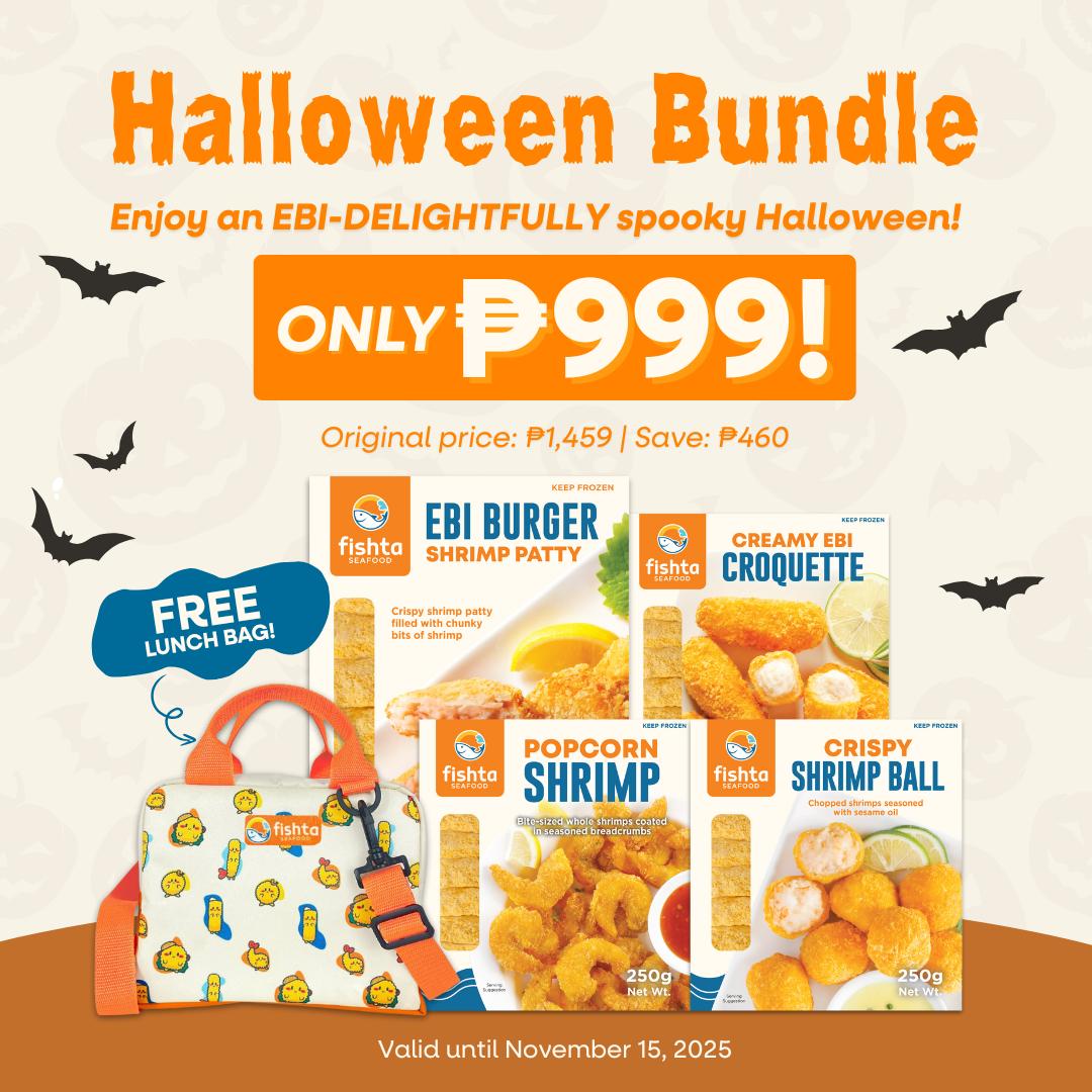 HALLOWEEN BUNDLE: Ebi Shrimp Snack Set + FREE Lunch Bag – Only ₱999!