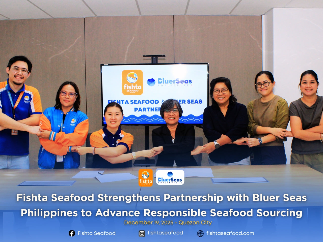 Fishta Seafood Strengthens Partnership with Bluer Seas Philippines to Advance Responsible Seafood Sourcing