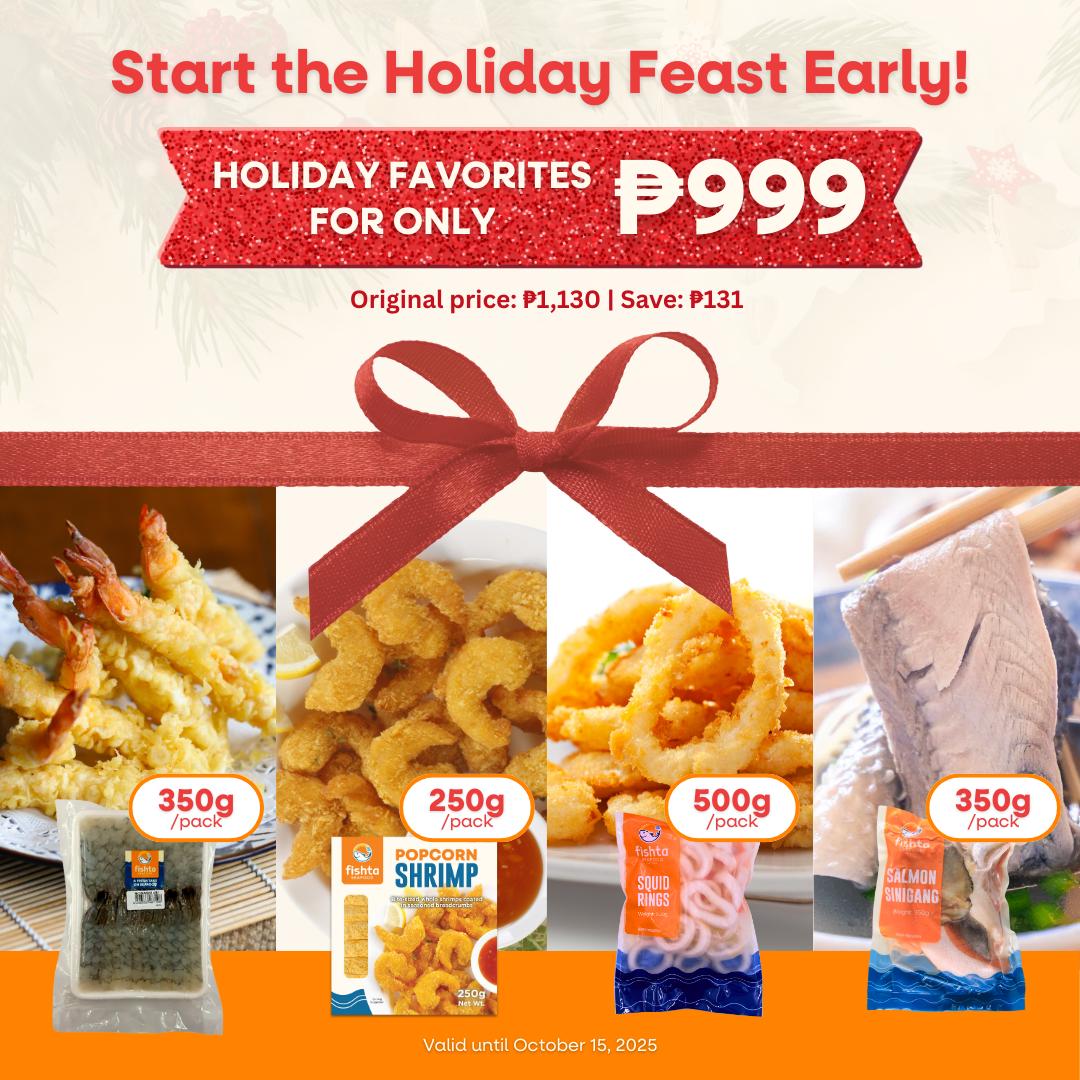 Fishta Holiday Seafood Bundle – 4 Crowd Favorites for Only ₱999!